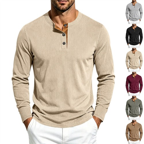 Herren henley hemd - henley,